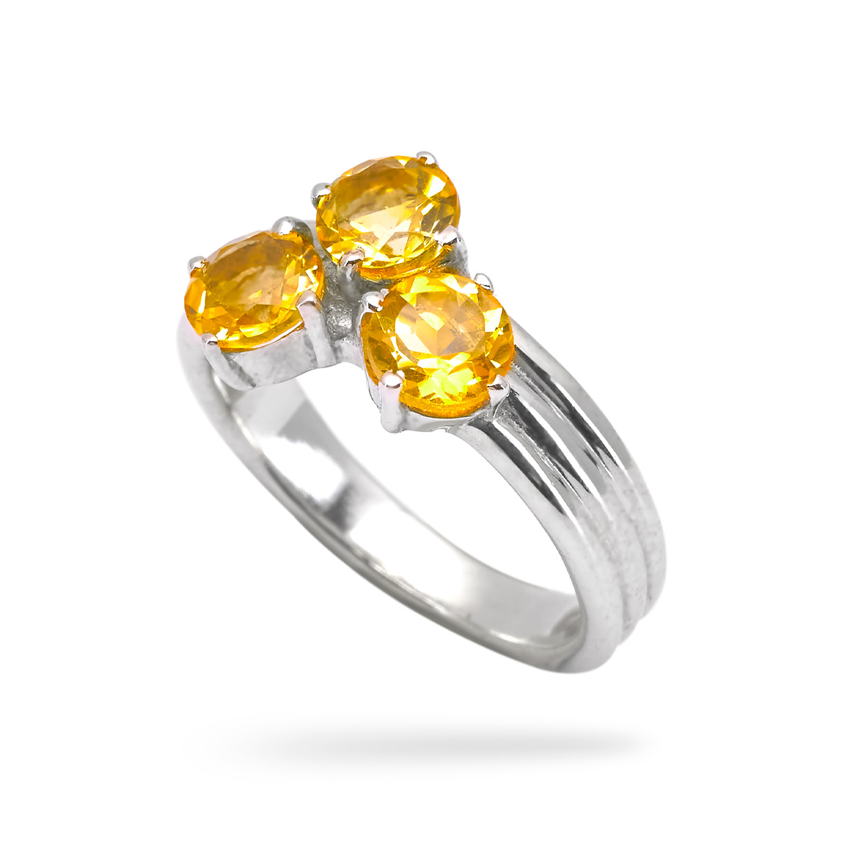 Bague citrine argent Sylviana